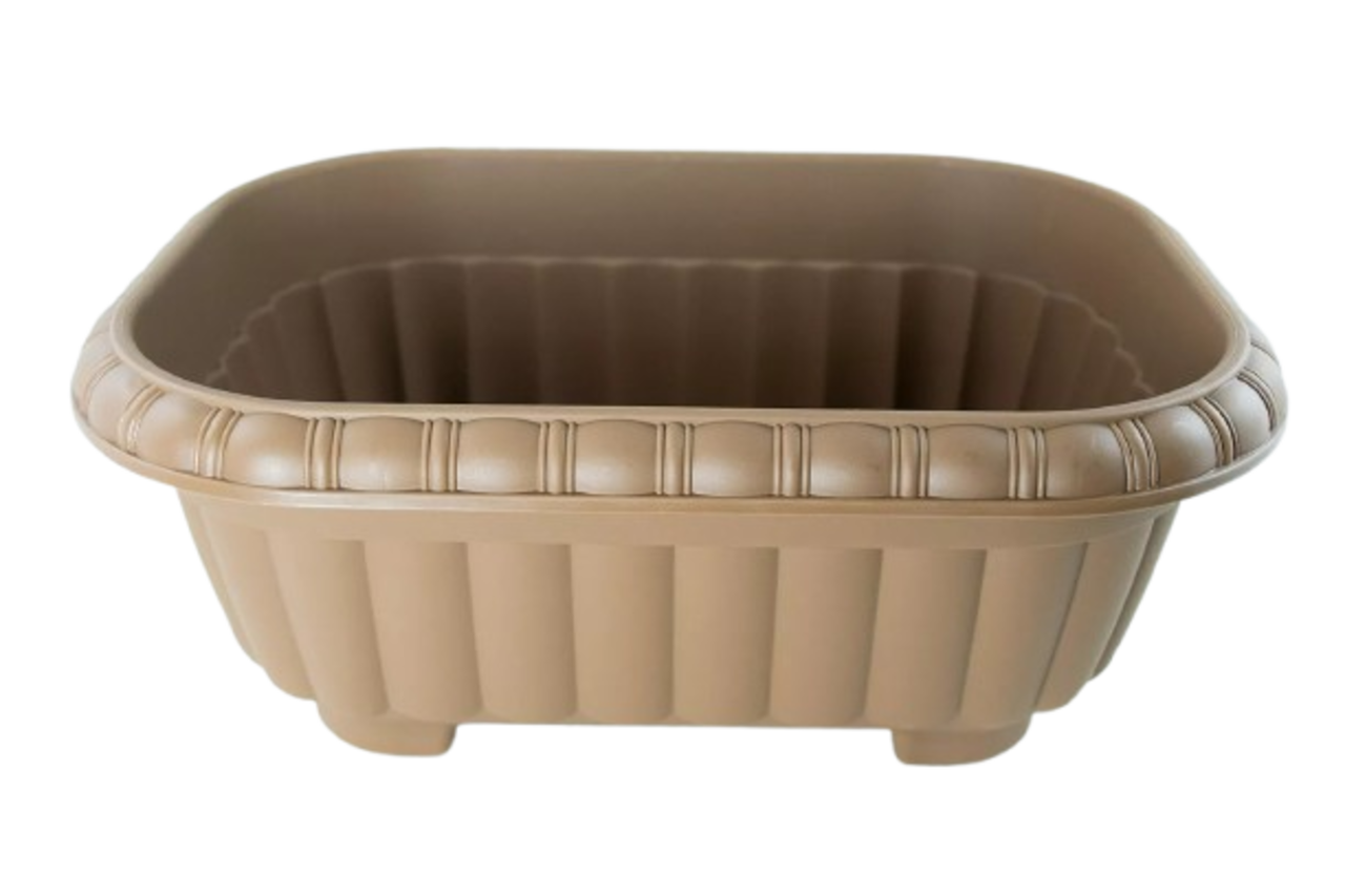 Japanese Plastic Bonsai Training Pot / Home Garden Planter 13"x 10"x 5.5" - Tan
